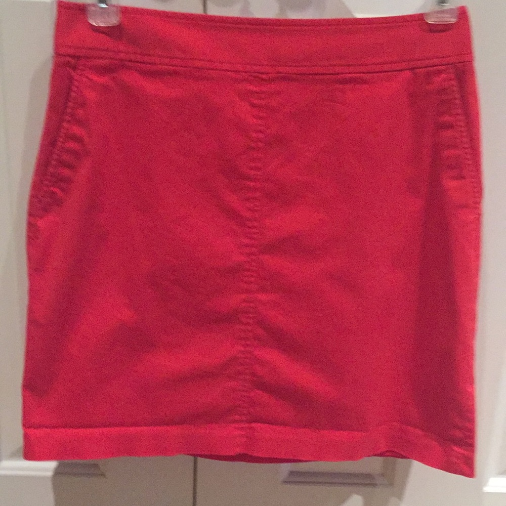 Red cotton skirt